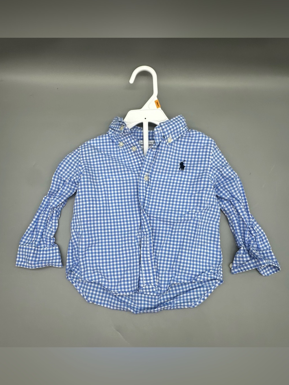 Ralph Lauren Baby Boys Long Sleeve Gingham-Check Poplin Shirt